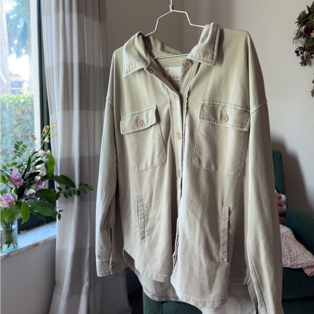 Tan Shirt Jacket